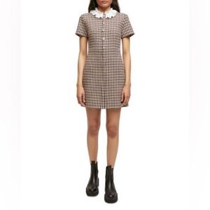 Maje Brown Plaid Dress - Size 40